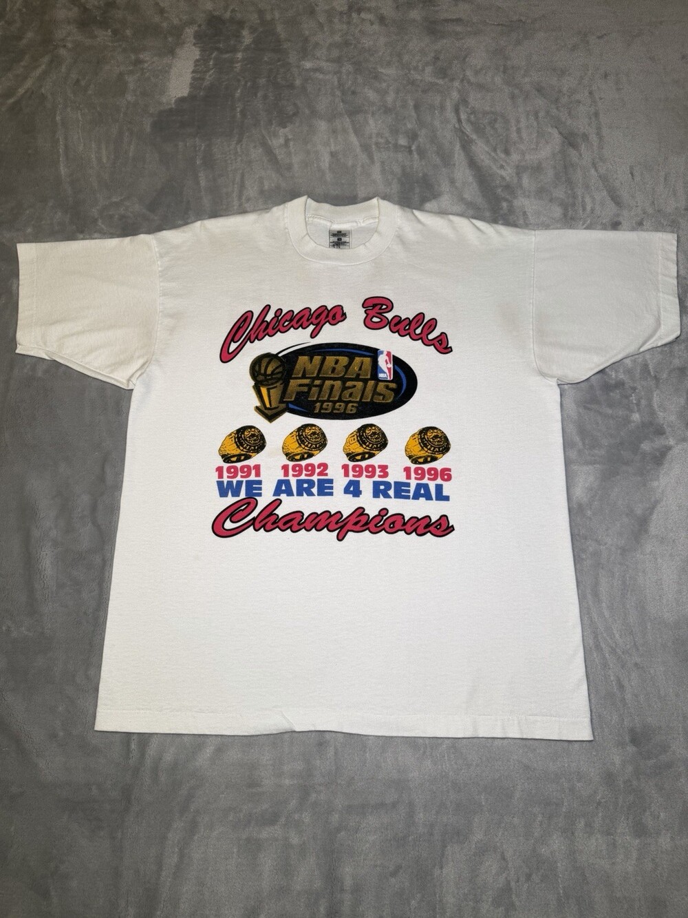 Chicago Bulls 1996 NBA Finals T-shirt Men’s Size XL Jordan NBA Basketball Exc.